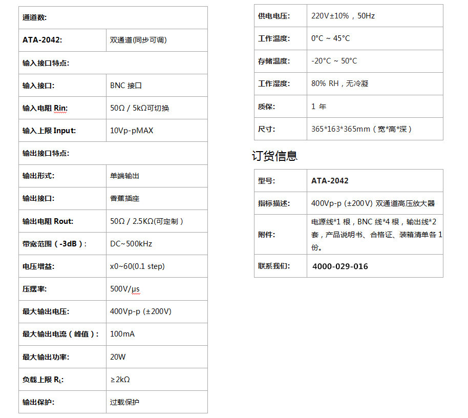 ATA-2042高压放大器(图1)