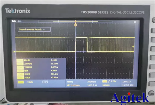 泰克示波器TBS2102B在辐射检测模块测试演示