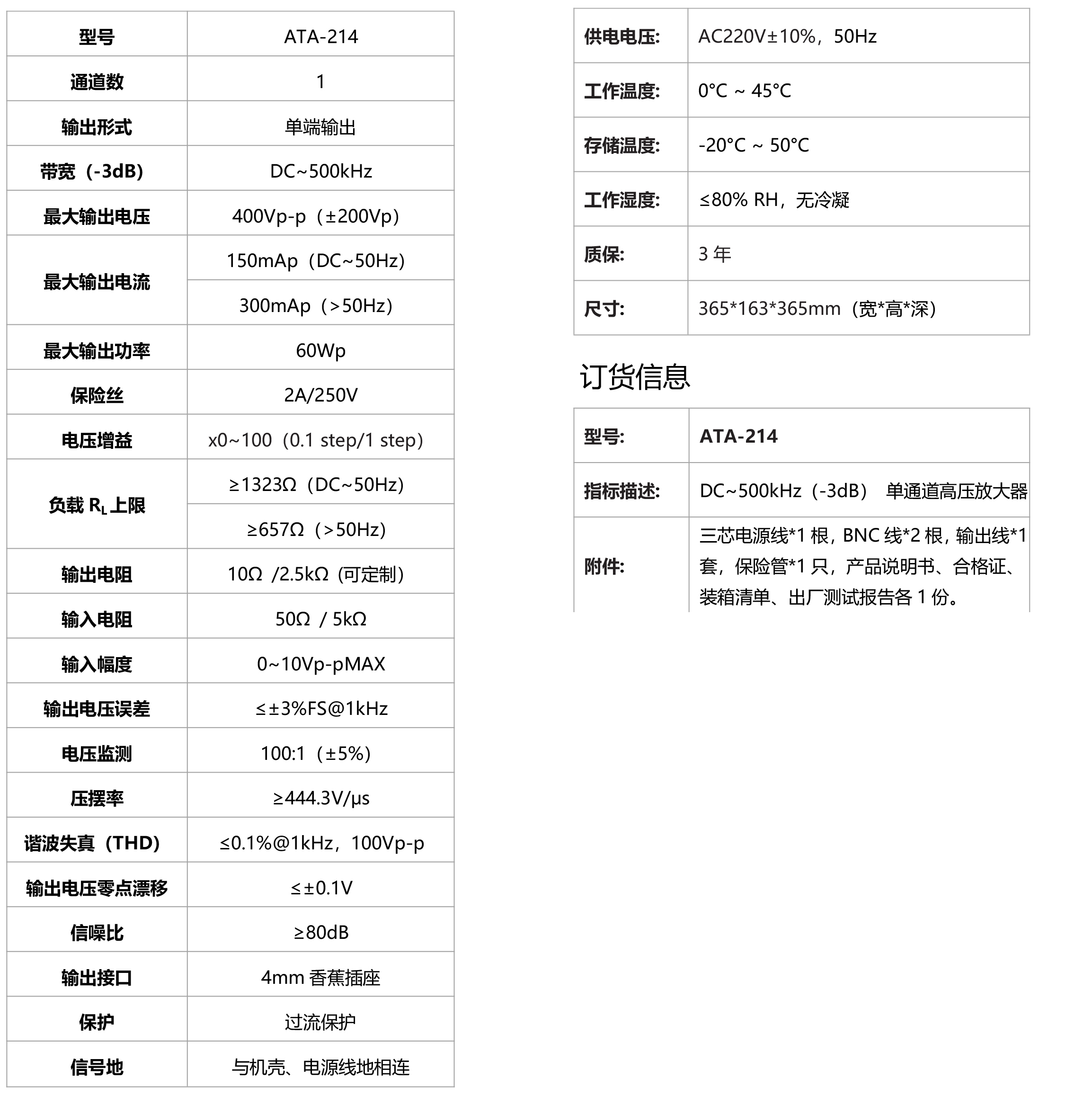 ATA-214高压放大器(图1)