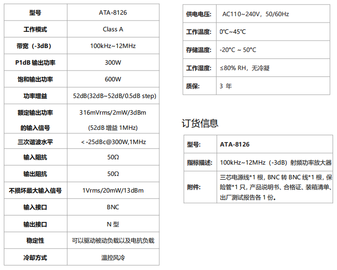 ATA-8126射频功率放大器(图1)