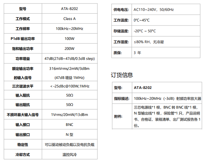 ATA-8202射频功率放大器(图1)