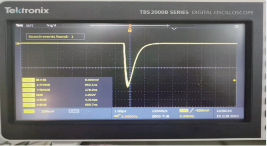 泰克TBS2102B辐射检测模块测试的应用