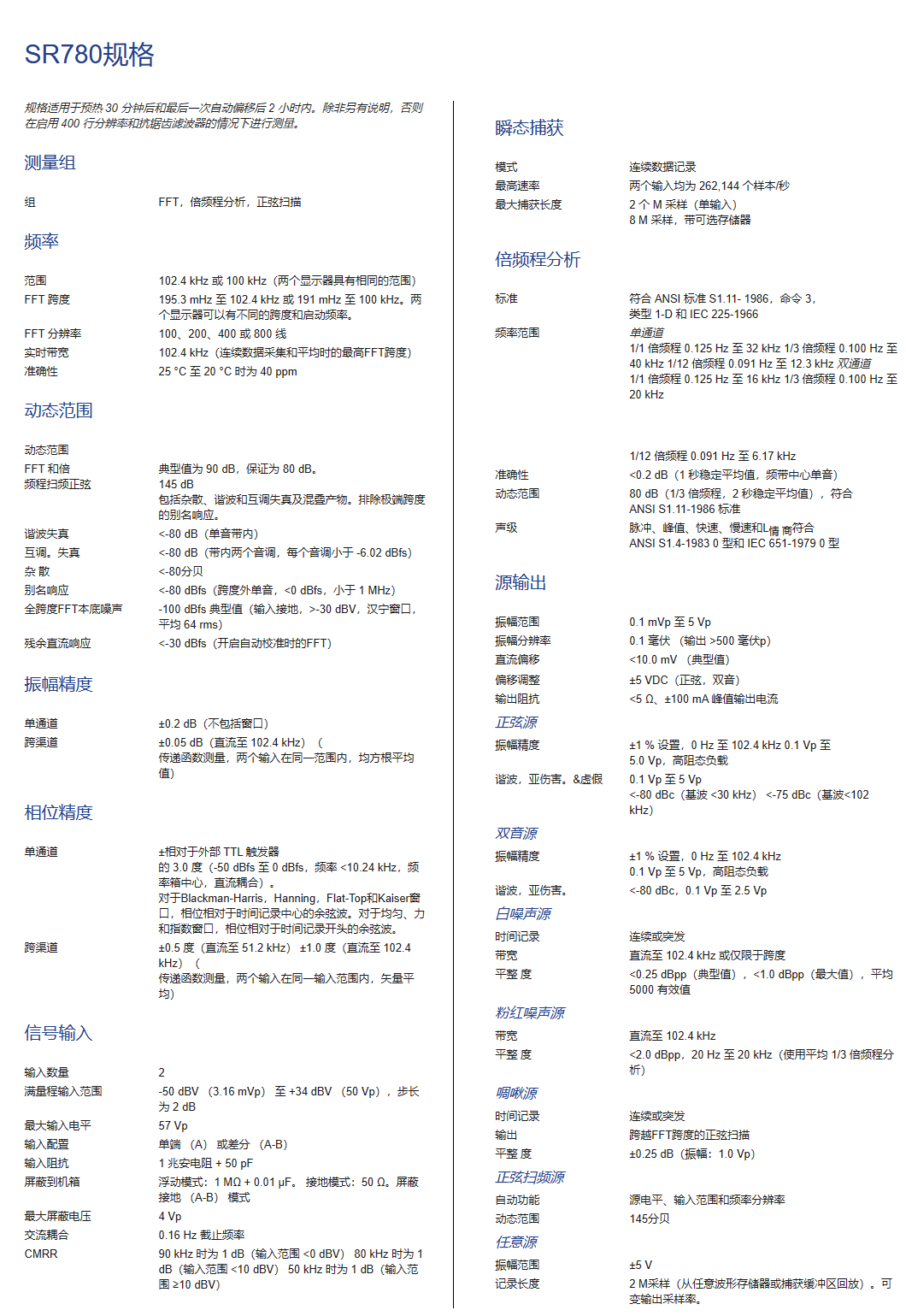 SR780双通道动态信号分析仪(图1)