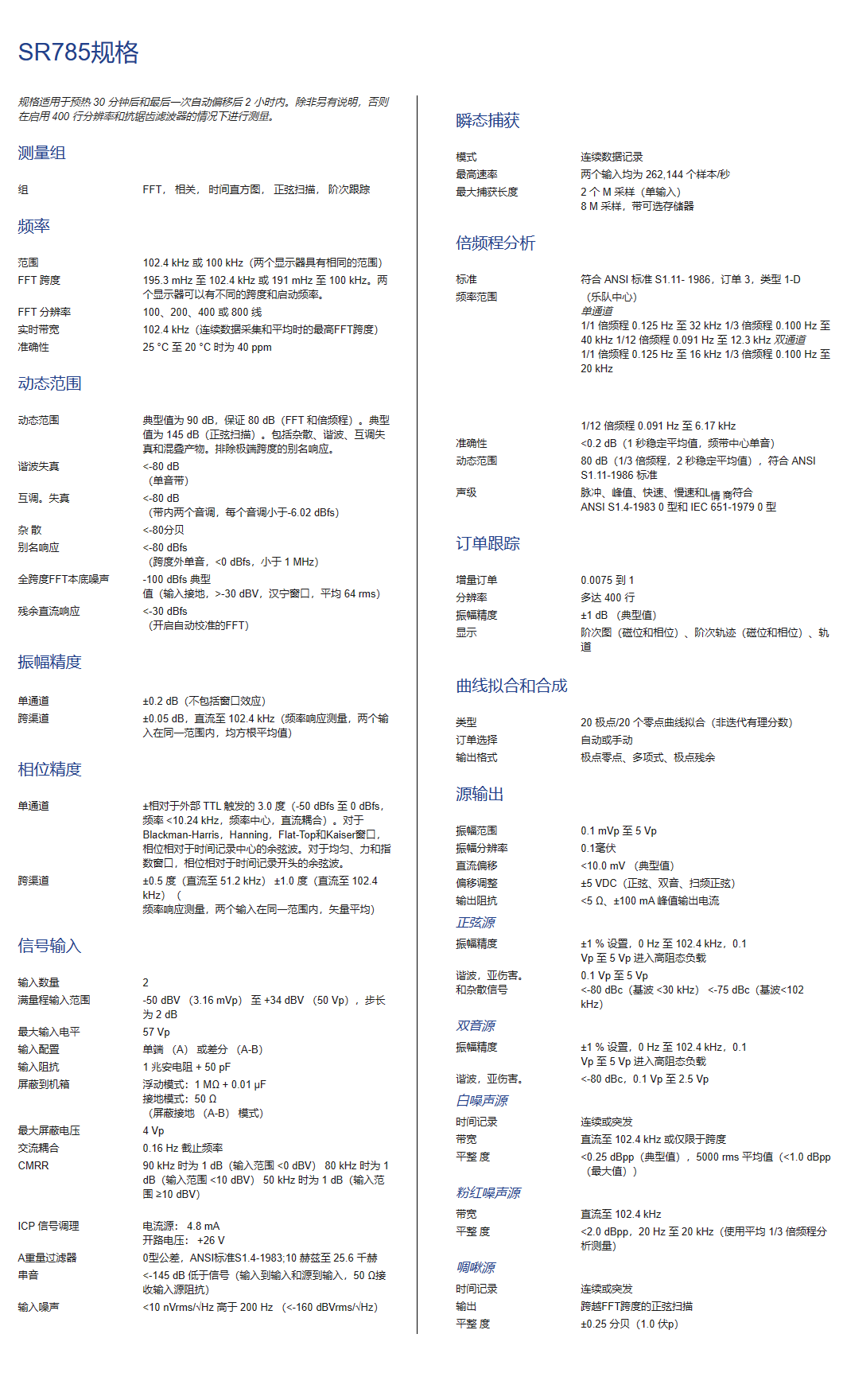 SR785双通道动态信号分析仪(图1)