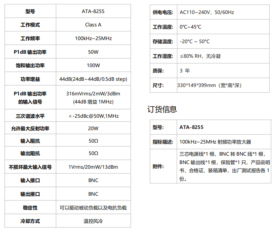 ATA-8255射频功率放大器(图1)