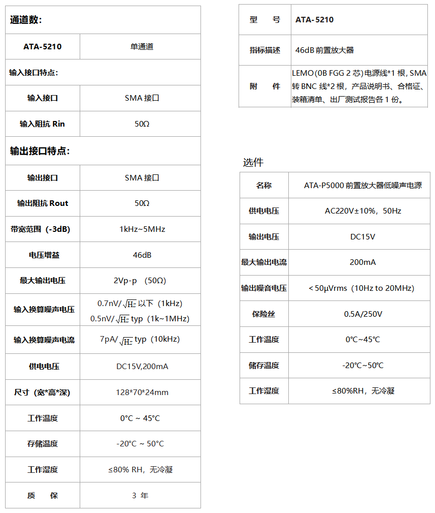ATA-5210前置微小信号放大器(图1)