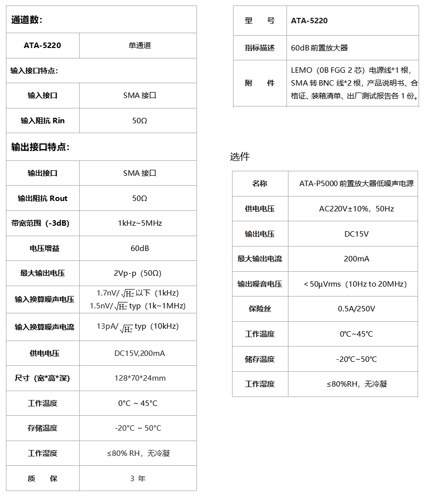 ATA-5220前置微小信号放大器(图1)