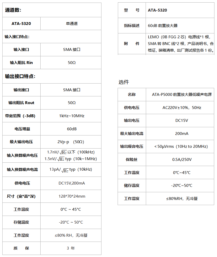 ATA-5320前置微小信号放大器(图1)