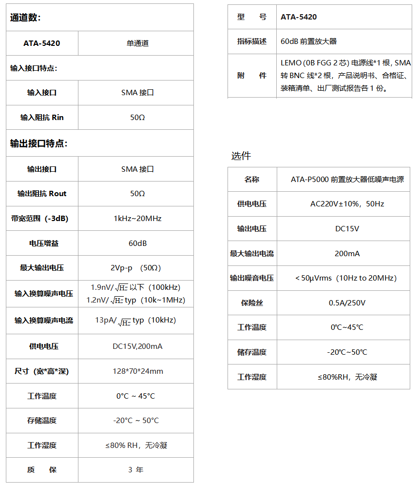 ATA-5420前置微小信号放大器(图1)