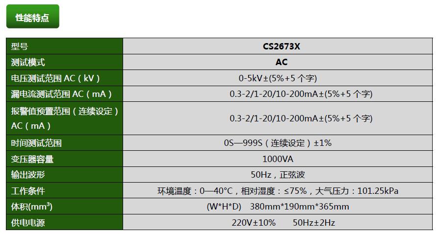 CS2673X交流耐压测试仪(图1)